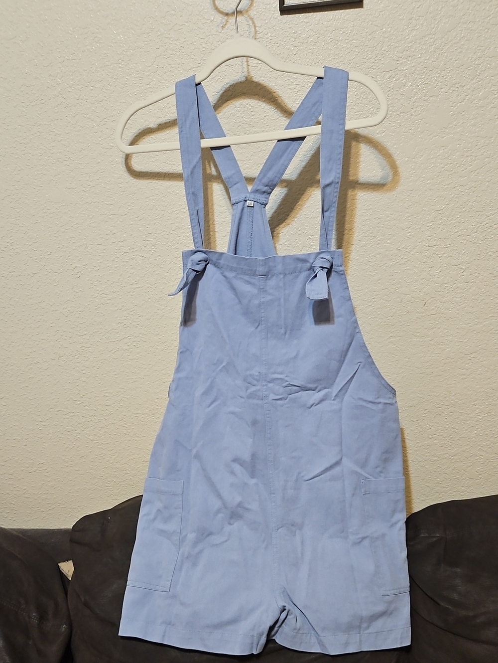 Light Blue Women's Short Overalls Romper Jumpsuit